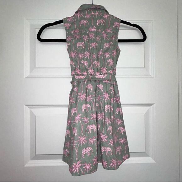 J.Crew Crewcuts Girls Elephant Print Sleeveless Shirt Dress - Picture 5 of 5